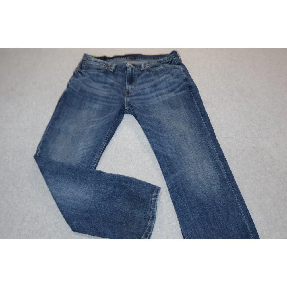 Levi;s 541 Strauss & Co Jeans Mens 36x30 Blue Straight Fit Stretch Denim